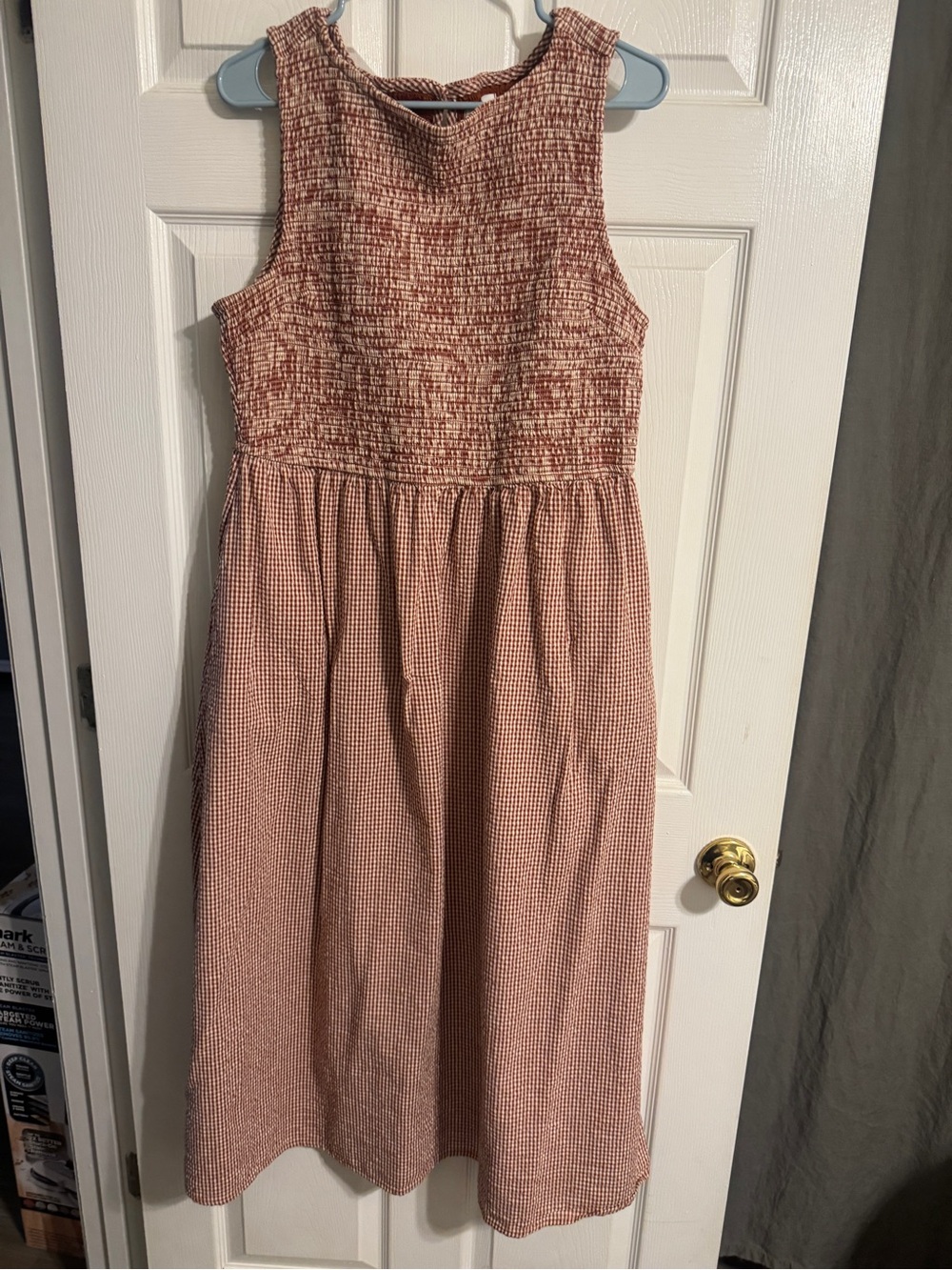 Rust Gingham Dress